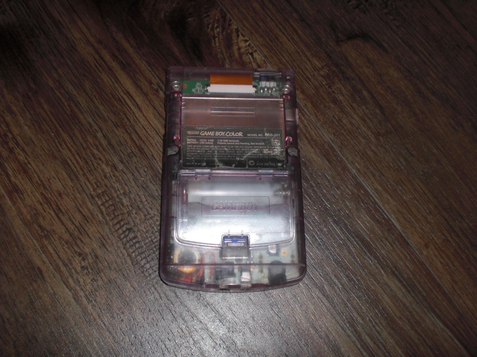 Nintendo Game Boy Color Clear Glacier Purple Handheld Console System CGB-001 OEM