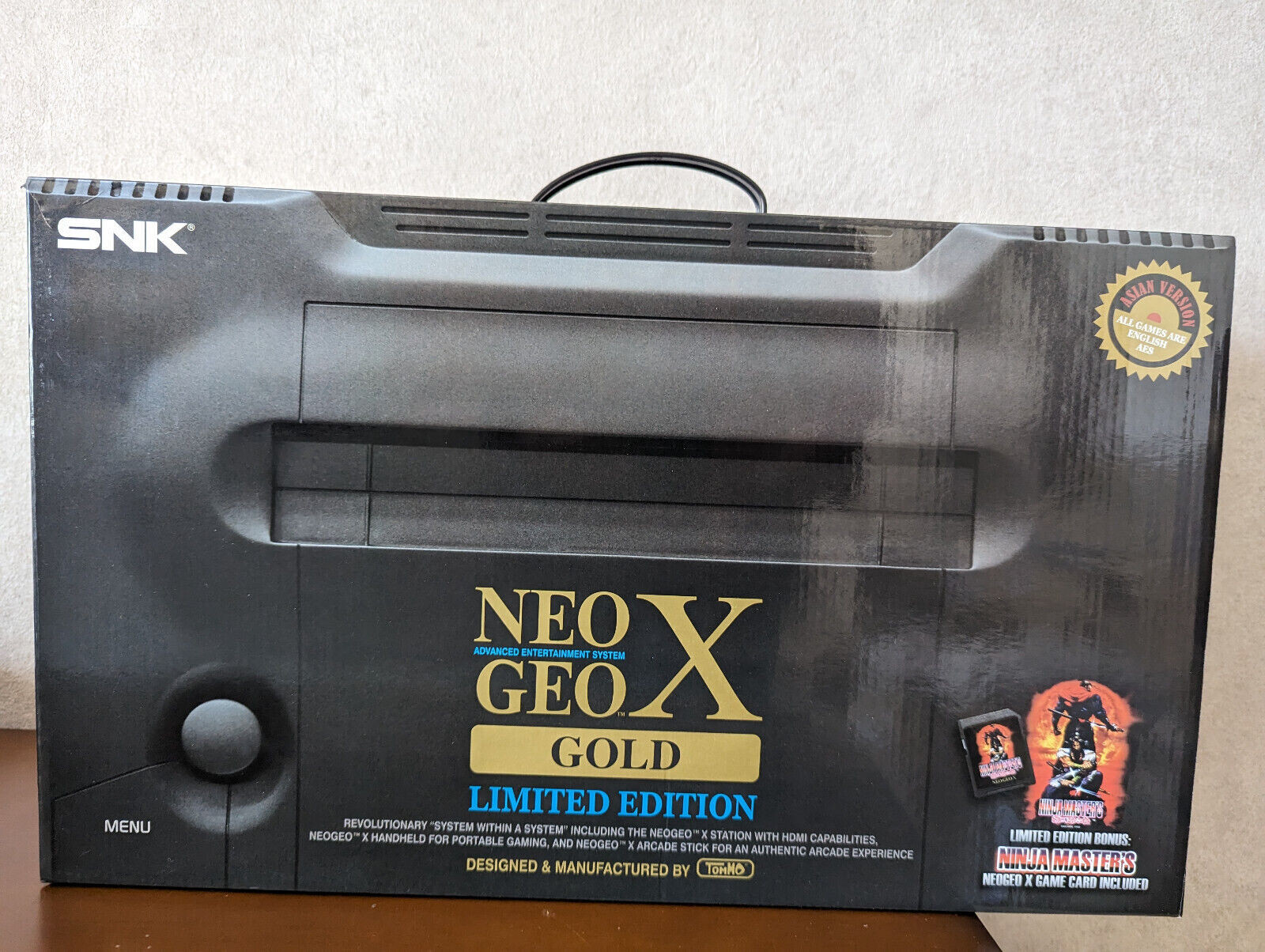 SNK NEO GEO X GOLD ENTERTAINMENT SYSTEM Japan Tommo – Cables Not Included
