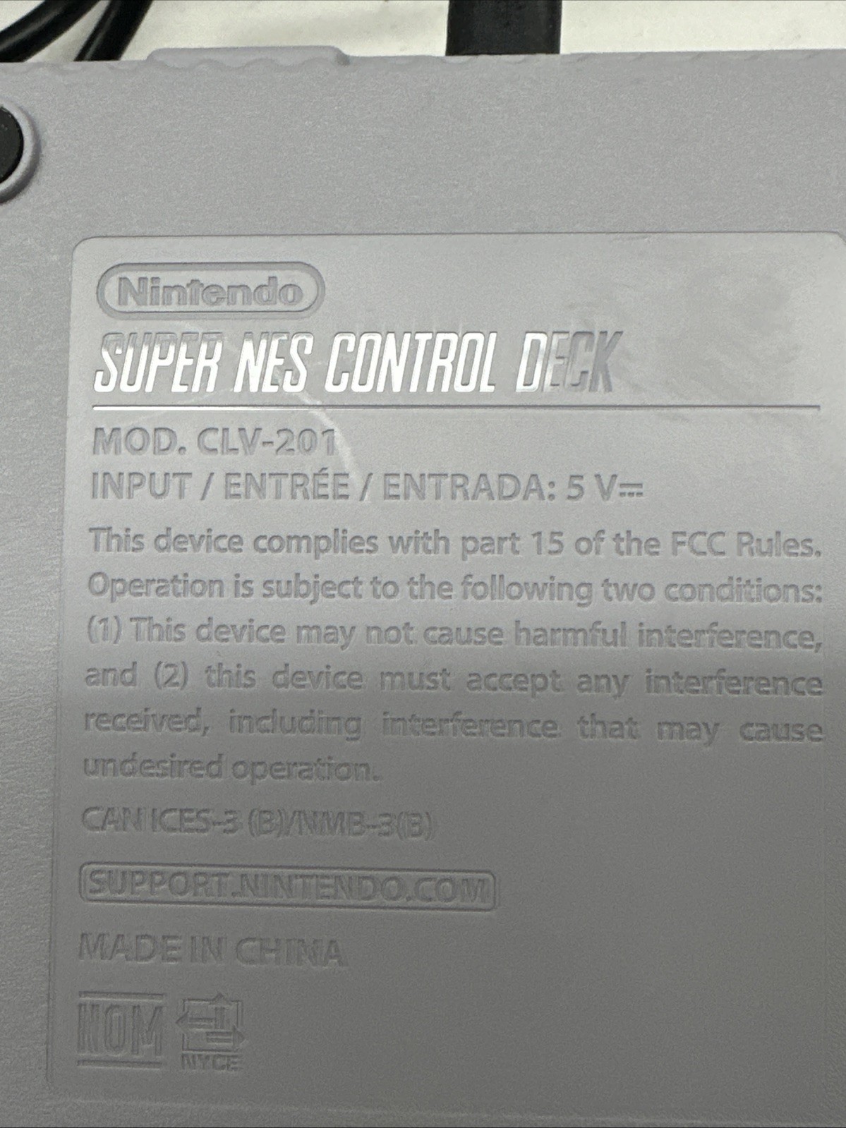 NINTENDO SUPER NES CONTROL DECK CLV-201