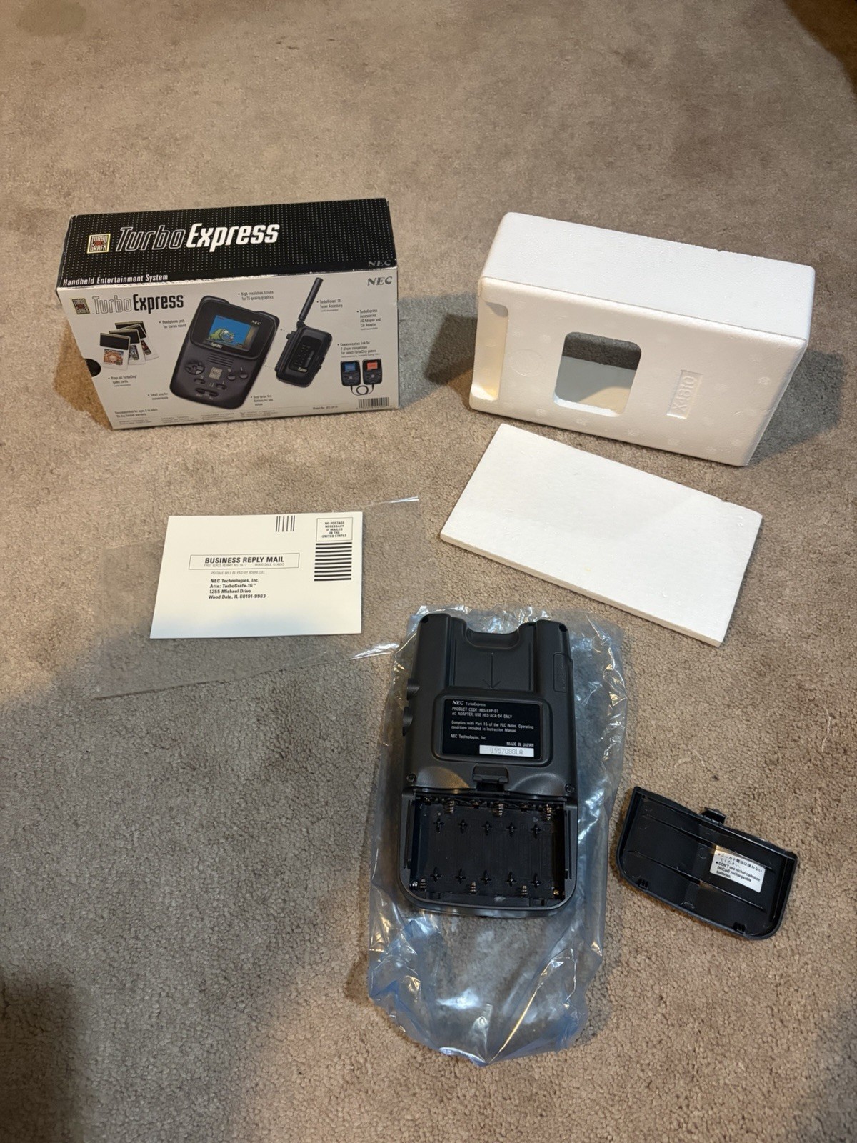 NEC Turbo Express Handheld Console In Box Tested/Works Turbografx 16 Grafx MINT