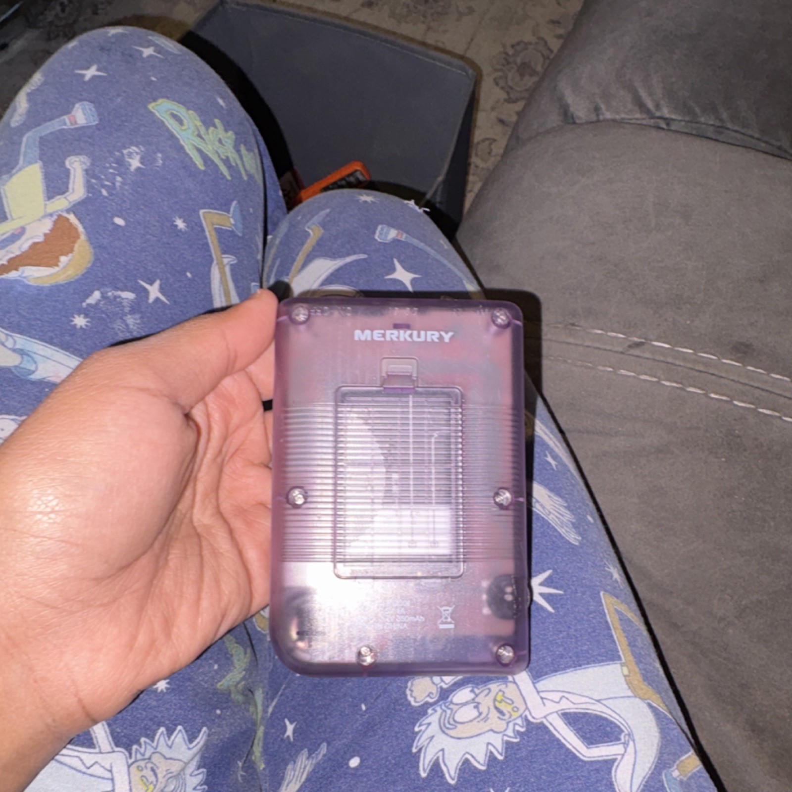 Merkury Purple Transparent Clear Portable Handheld Video Game Console System