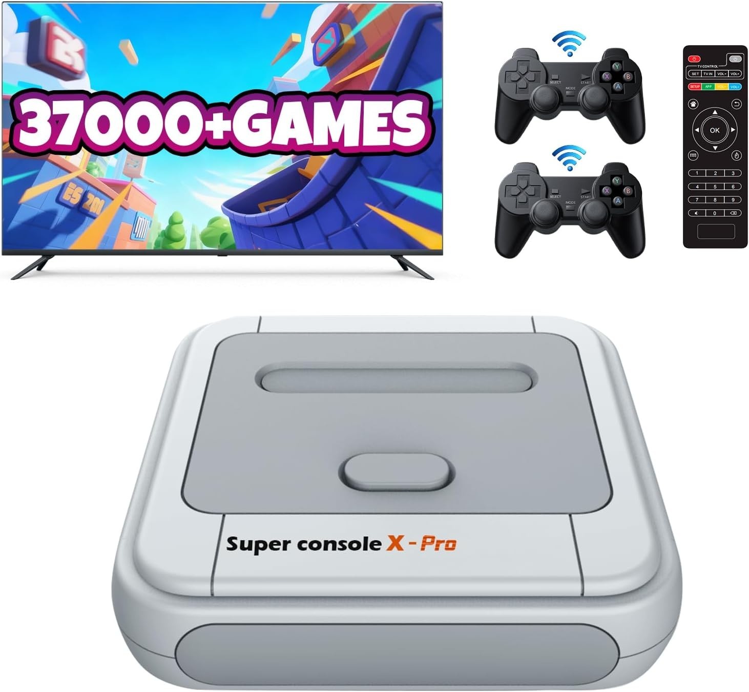 Retro Super Console X Pro – 4K Gaming, Multiplayer Fun & 37,000+ Games Included