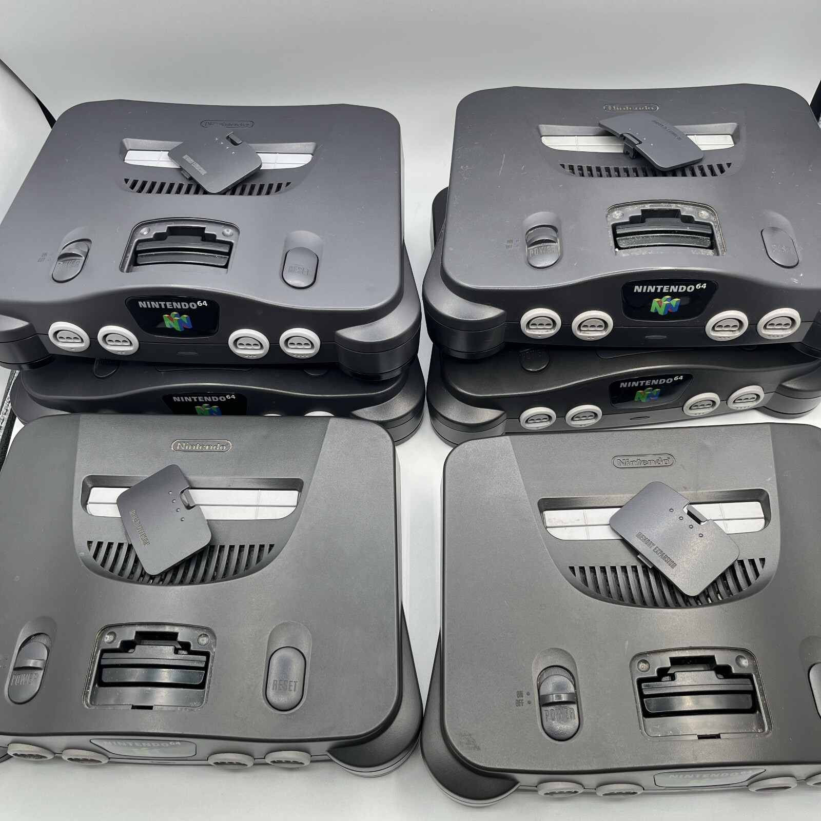 Nintendo 64 Lot of 6 Console with Jumper(Terminator) packs TESTED NUS-001