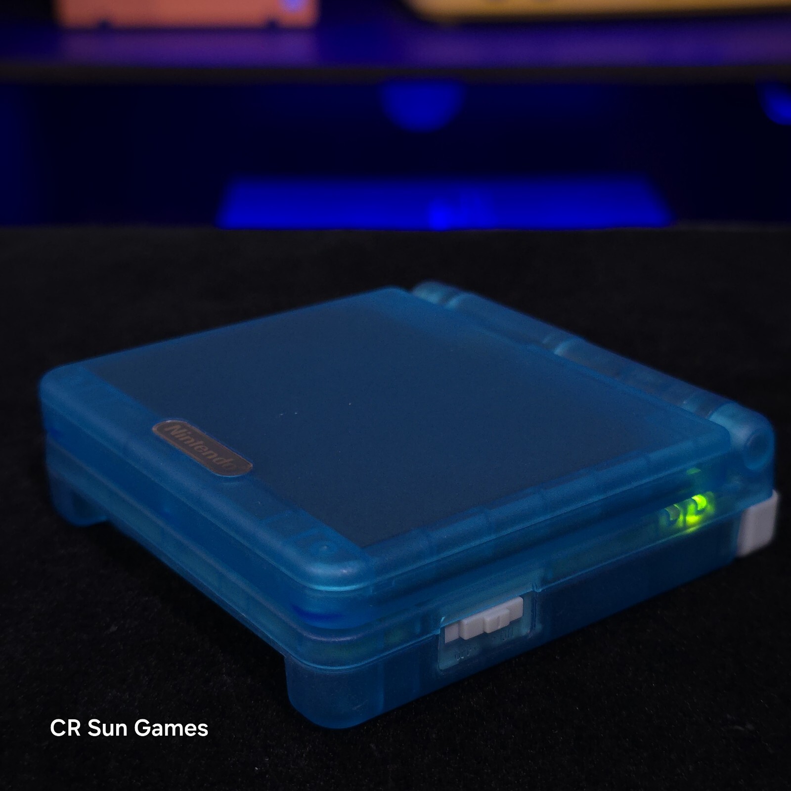Clear Blue Nintendo Game Boy Advance GBA SP IPS Screen MOD Adjustable Brightness