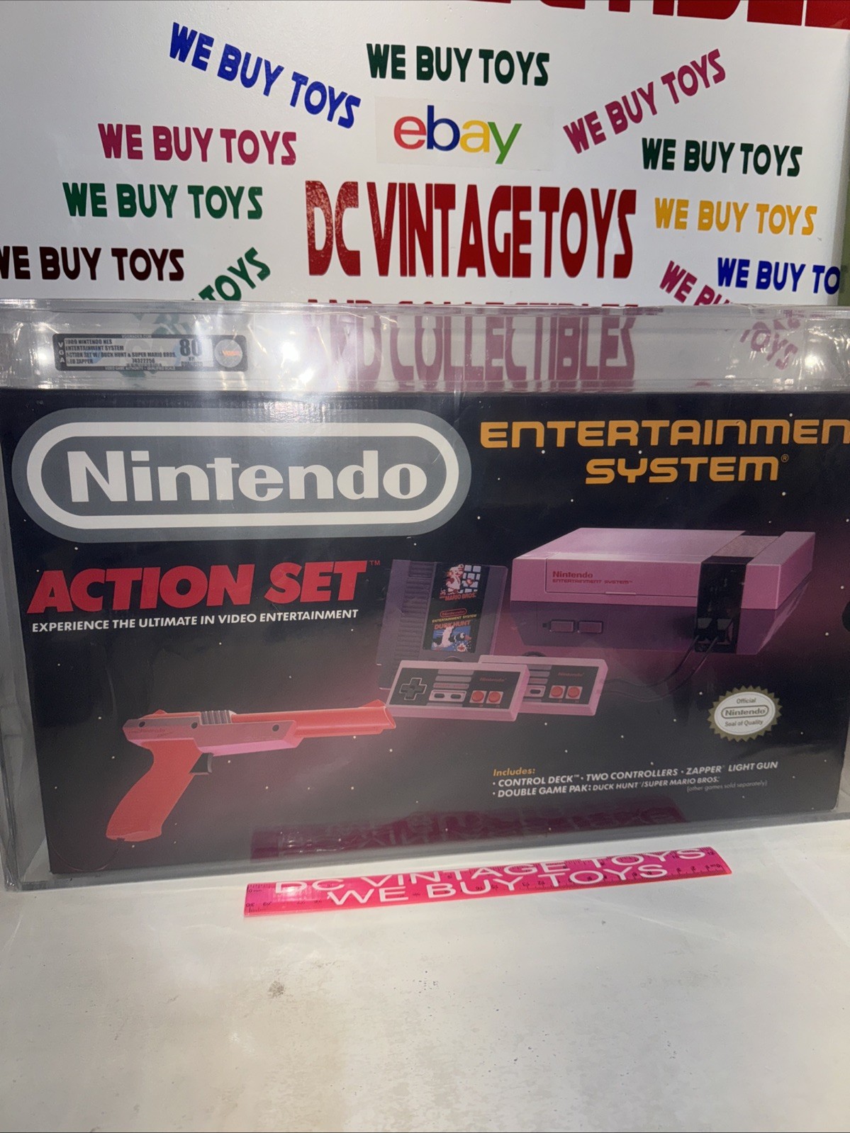 NES Nintendo Action Set Red Zapper System Console VGA Grade 80 🔥 NEW 🔥AFA 🔥