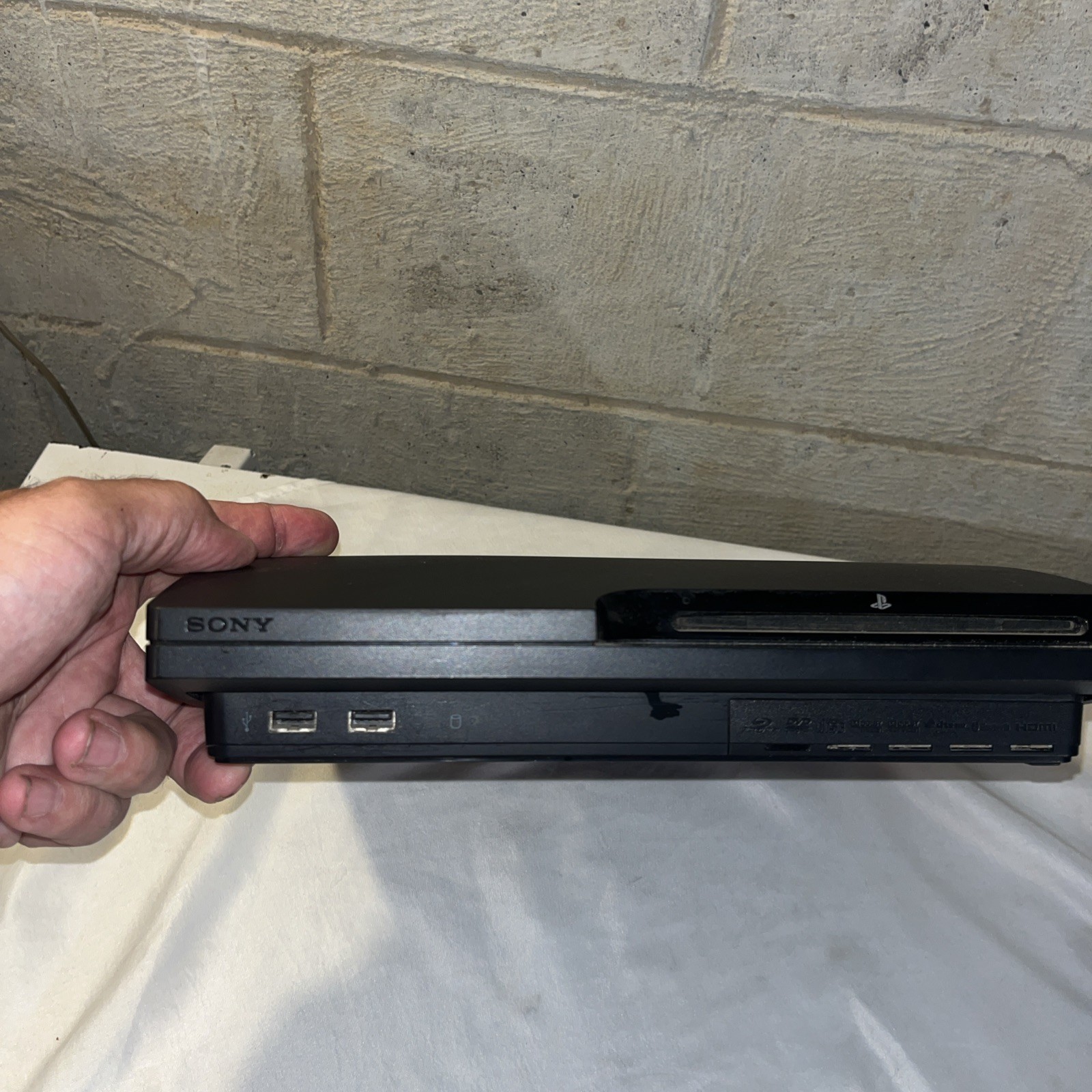 Sony PlayStation 3 PS3 Slim Console 160GB Lot: Wires Tested Working