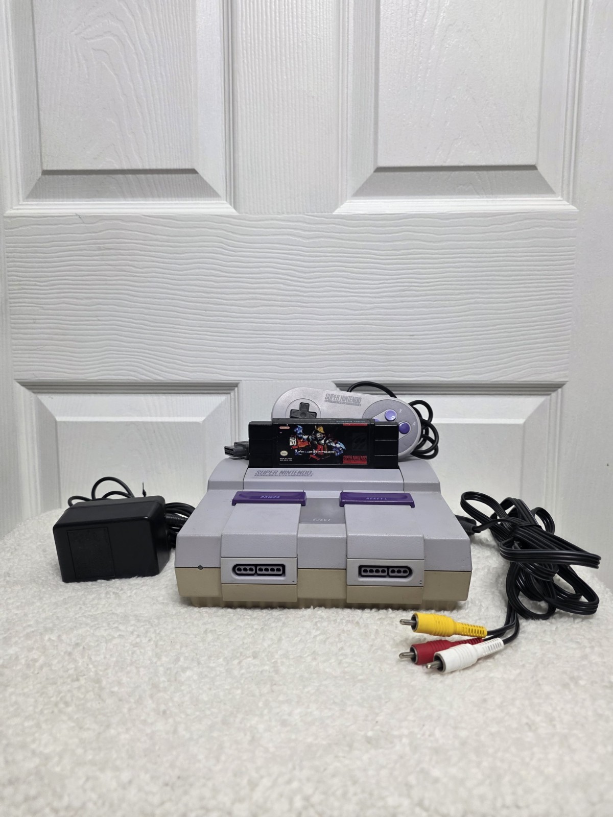 Super Nintendo SNES System Console Bundle w/ Oem Cables & Killer Instinct Game