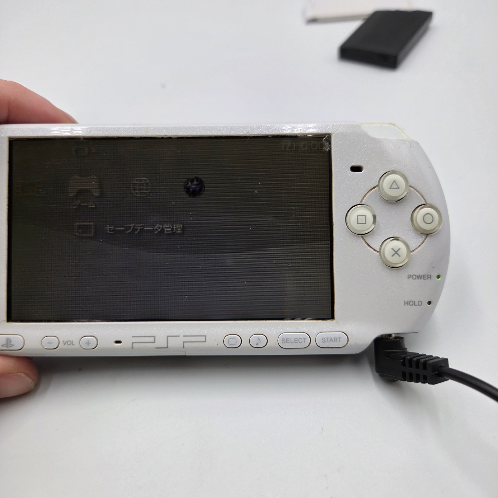 Sony PSP-3000 Pearl White Japan Import UMD Tested /Working – Read Description