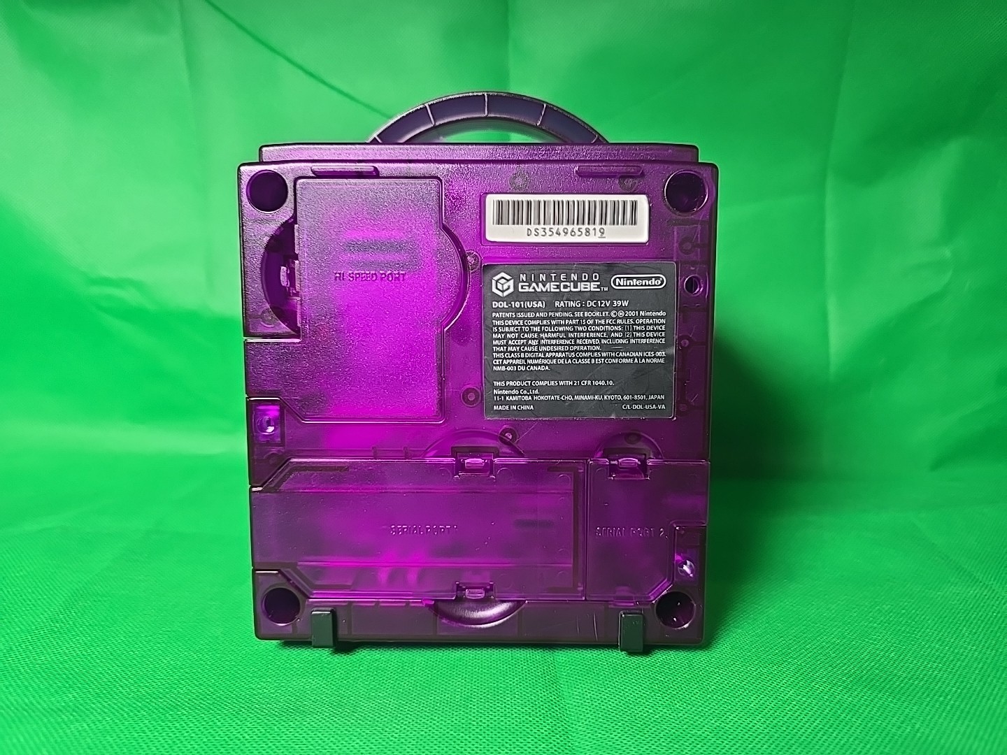 Nintendo GameCube Purple Transparent Console US NTSC-U/C Blue LED