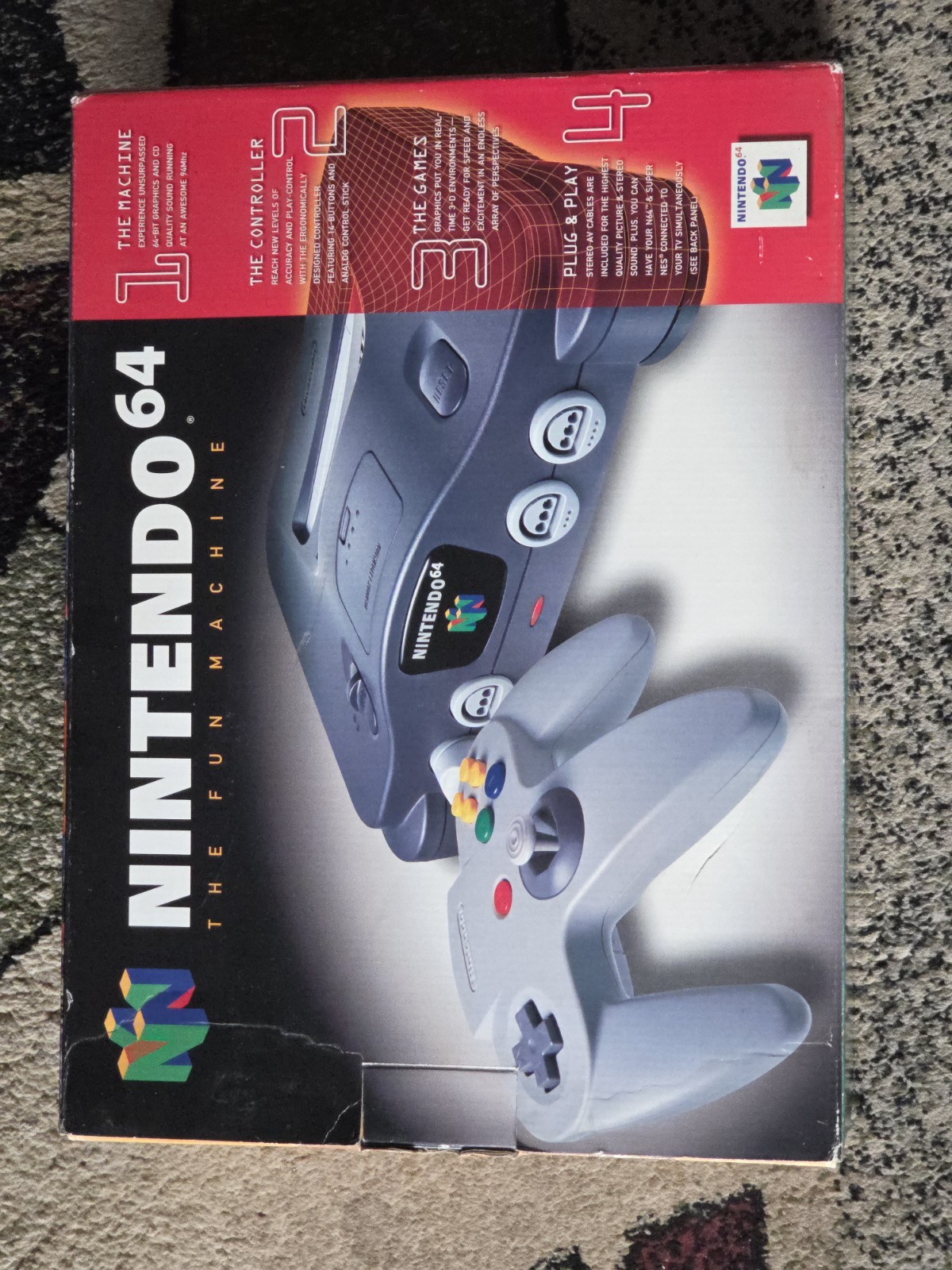 Nintendo 64 Launch Edition Console Complete in Box CIB 1996 The Fun Machine N64