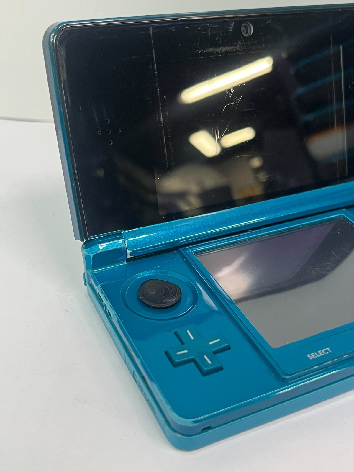 FOR PARTS! Nintendo 3DS – Aqua Blue – Charging Port Broken – UNTESTED! (B387)