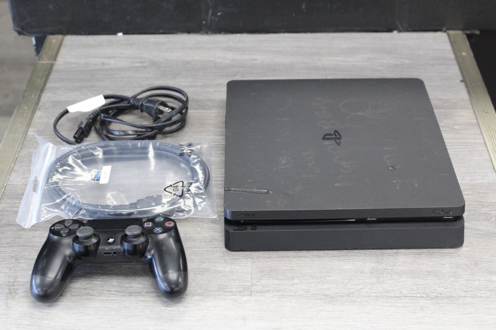 Sony PlayStation 4 Slim PS4 500GB Black Console CUH-2015A with Black Controller