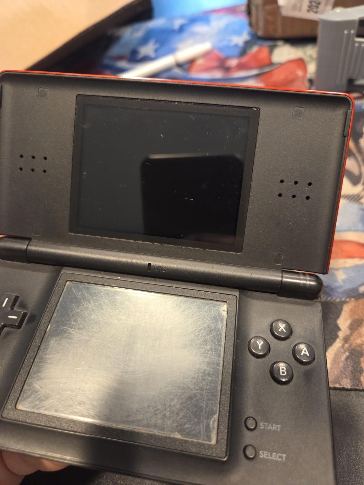 Nintendo DS Lite USG-001(JPN) Red Handheld Console w/ Stylus Only