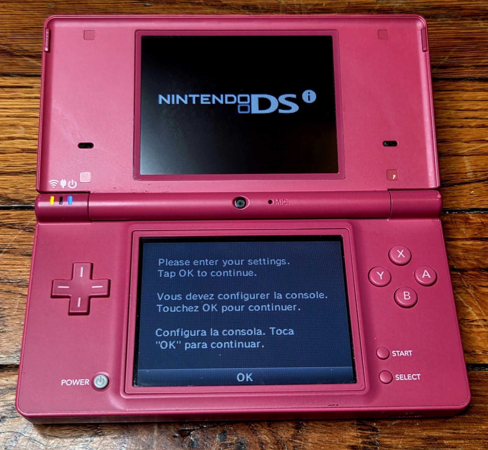 Nintendo DSi Pink TWL-001 USA Handheld Game Console + Stylus + Charger Tested
