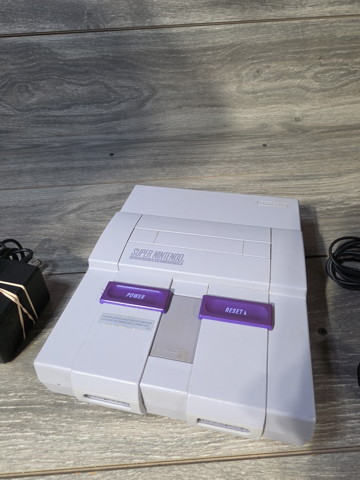 Super Nintendo Entertainment System Orig SNES Console SNS-001 W Control & Cords