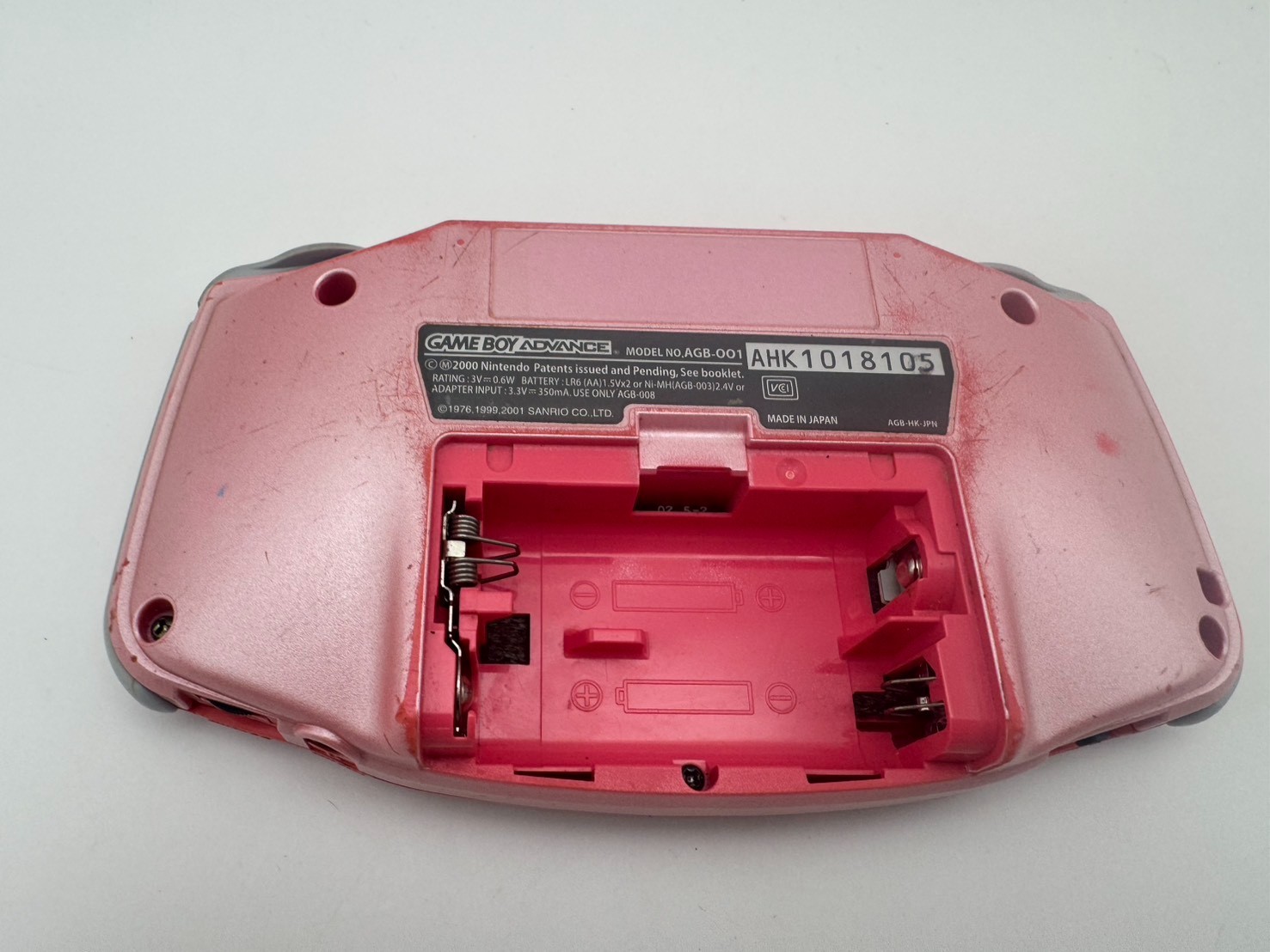 Nintendo Game Boy Advance Hello Kitty Pink Limited Edition GBA TESTED JAPAN 15+
