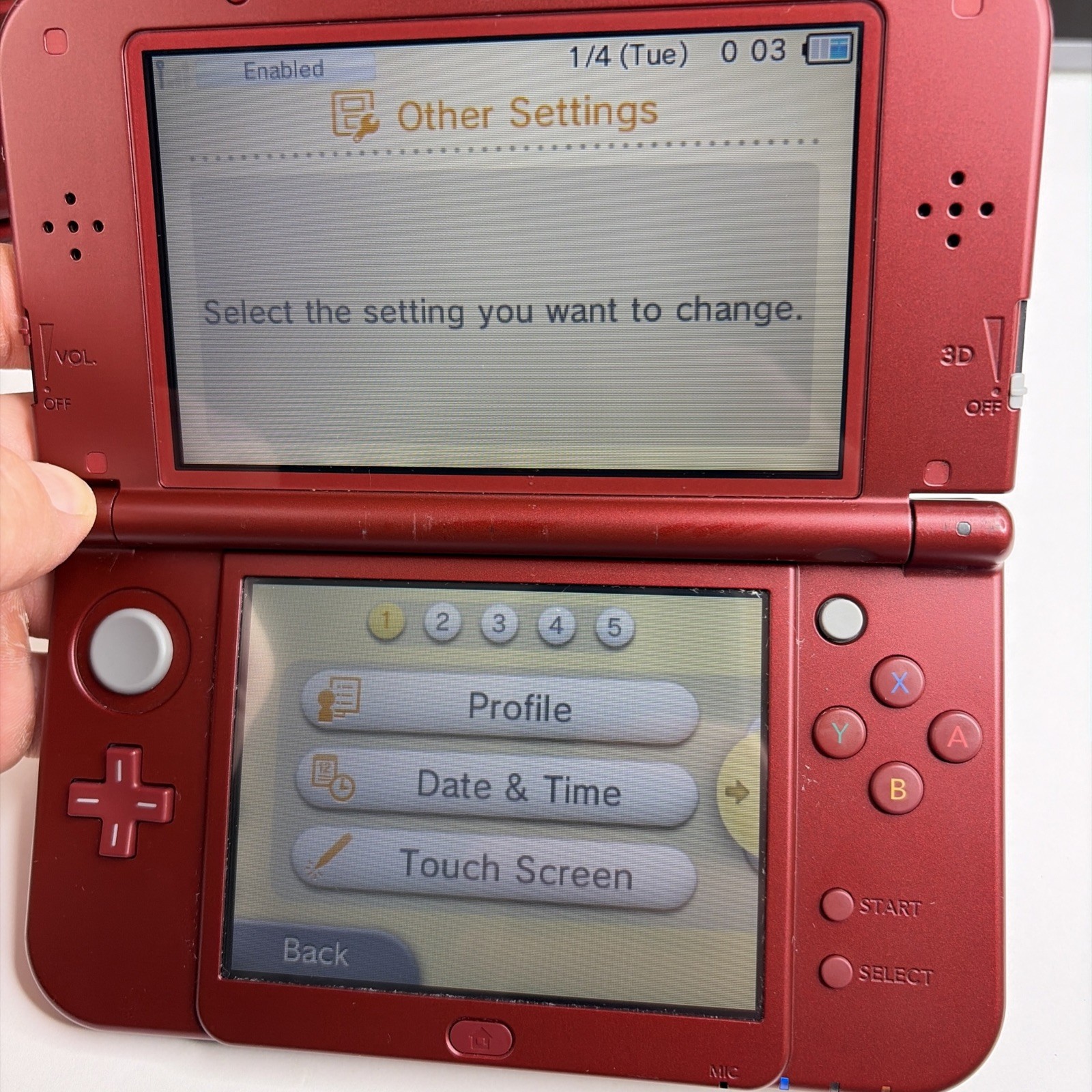 New Nintendo 3DS XL Red Console US Model – Tested! W Charger Stylus