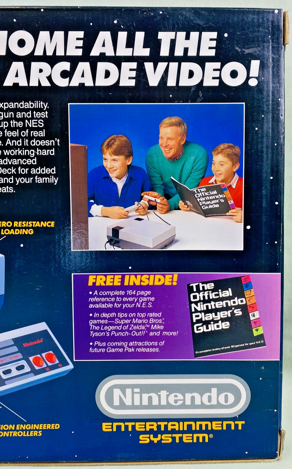 VTG. 1987 NES Nintendo Control Deck w/ Manual, Poster, Controllers & Accessories