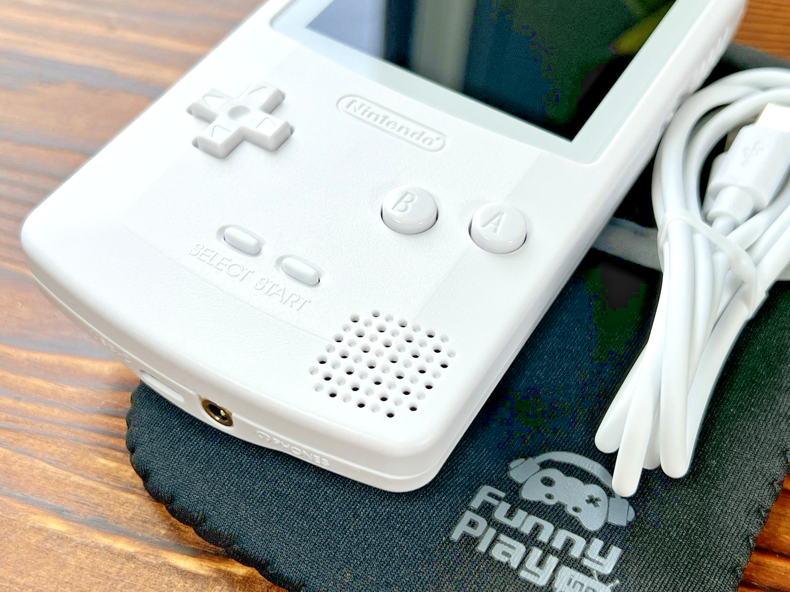 White 💎 FPGBC Gameboy Color GBC Funnyplaying XL IPS Screen USB-C Console