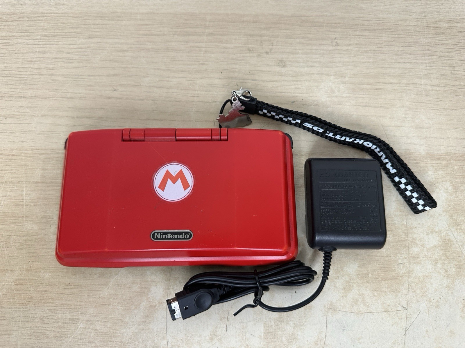Nintendo DS NTR-001 Hot Rod Red Mario Kart Edition w/ Charger – Tested & Works