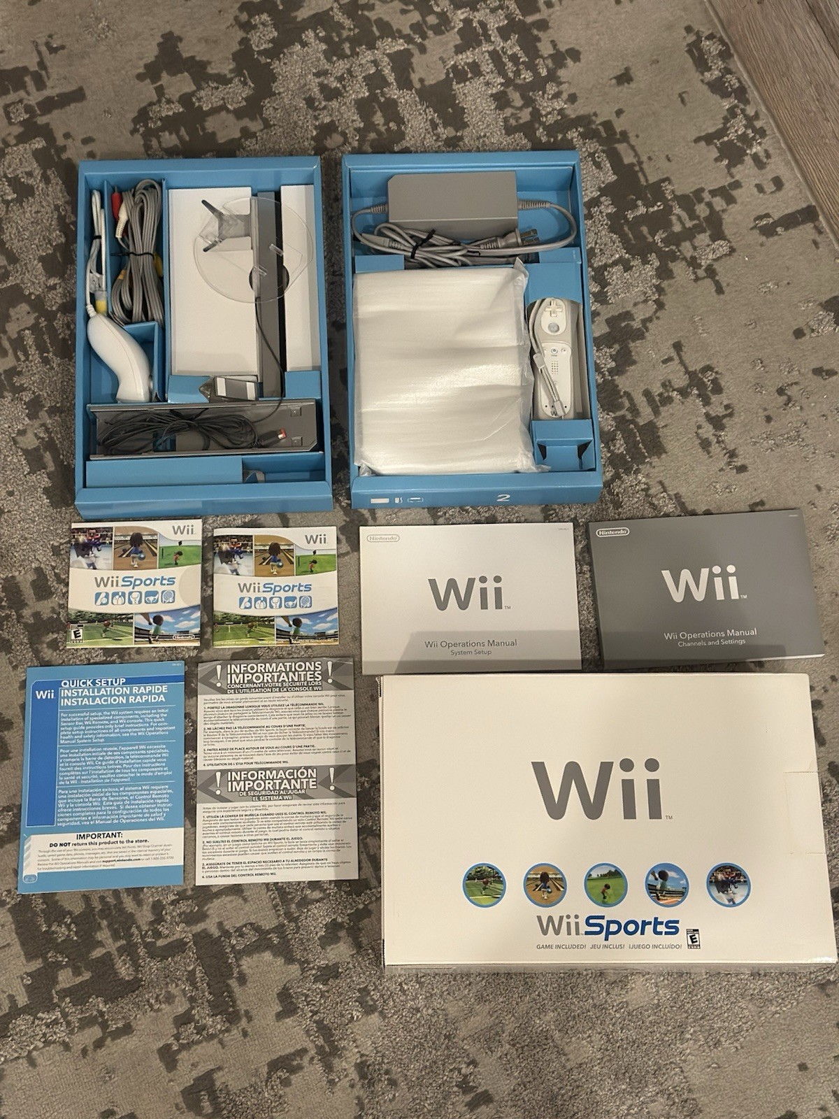 Nintendo Wii White Home Console Bundle w/ Wii Sports bundle