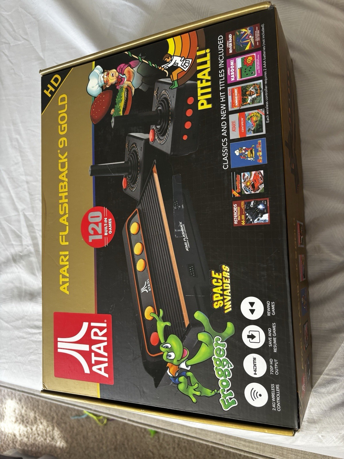 ATARI flashback 9 Gold 120 Built-in Games, Wireless Controllers With HDMI CORD