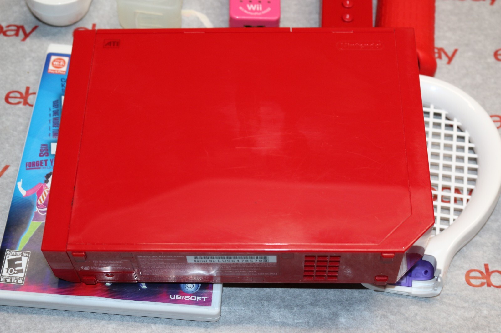 Limited edition NINTENDO WII red color w/ a lot of accessories and game NICE