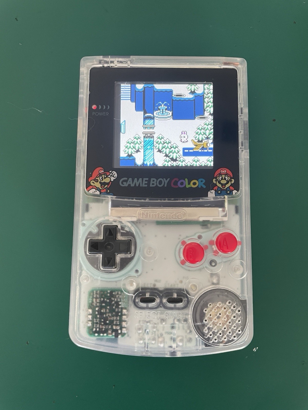 Nintendo Game Boy Color Clear Shell IPS Backlit Screen Multi Color Display