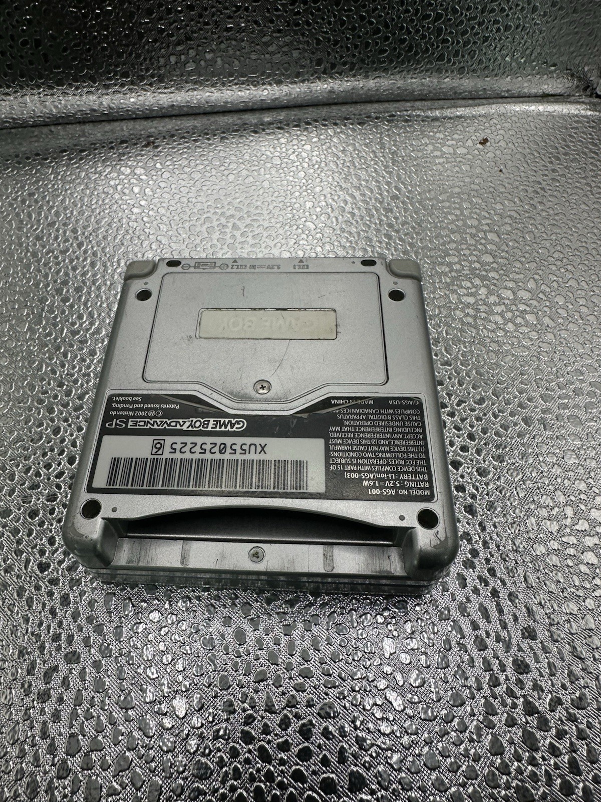 Nintendo Gameboy Advance SP AGS001 Metal Silver Handheld TestedRead Description
