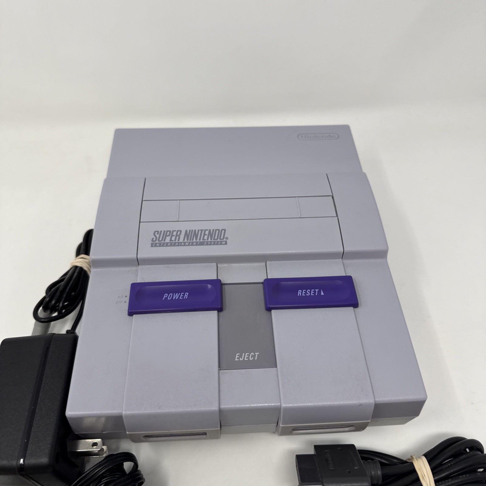 Super Nintendo SNES Console + Cables + Controller Bundle Lot *TESTED* Working