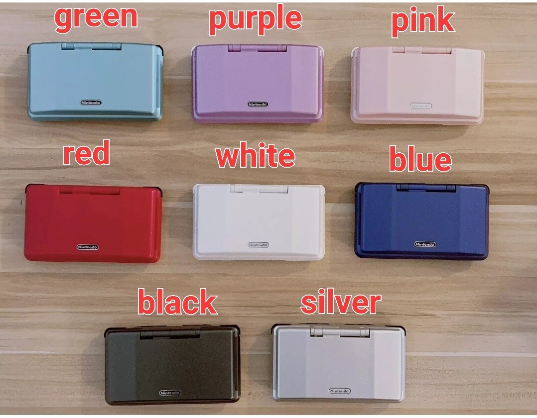 Nintendo DS Console Handheld green red pink white purple black silver Excellent