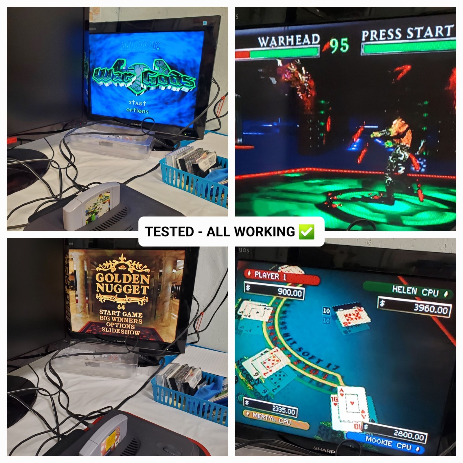 Nintendo 64 N64 NUS-001(USA) with OEM Accessories & 5 Games TESTED – WORKING✅