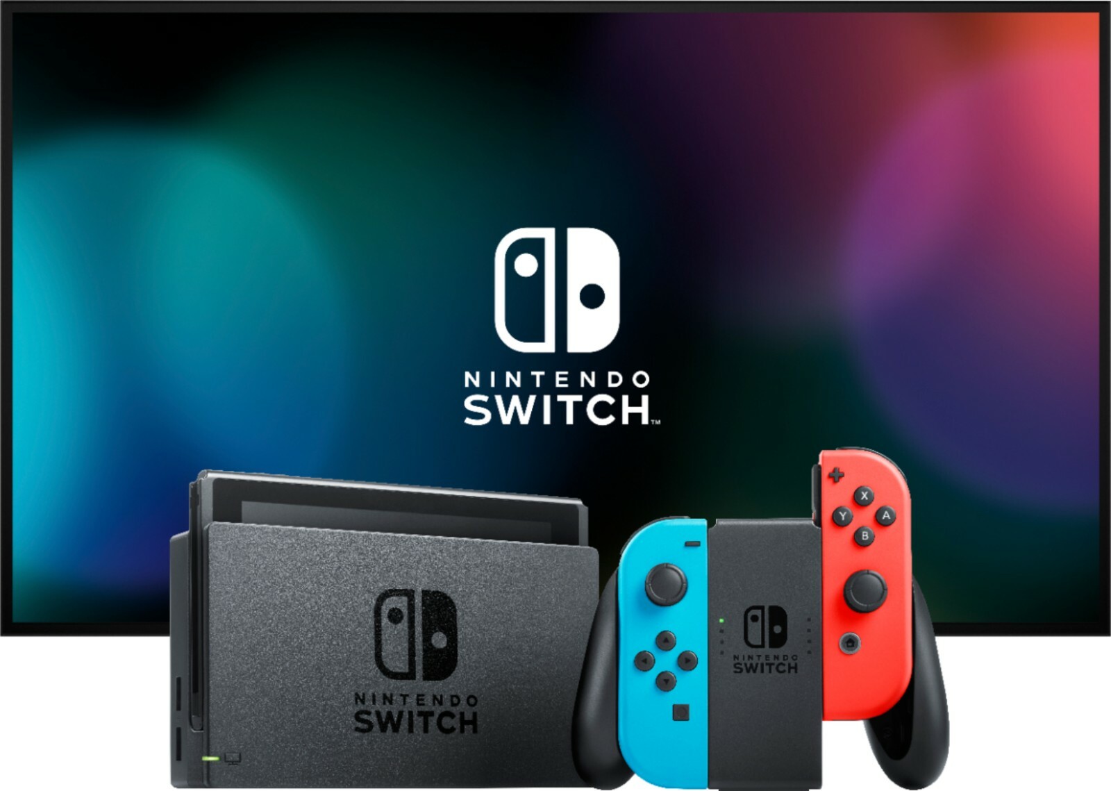 Nintendo Switch Console Mario Kart 8 Deluxe Bundle W/ Neon Blue/Red Joy-Con NIB