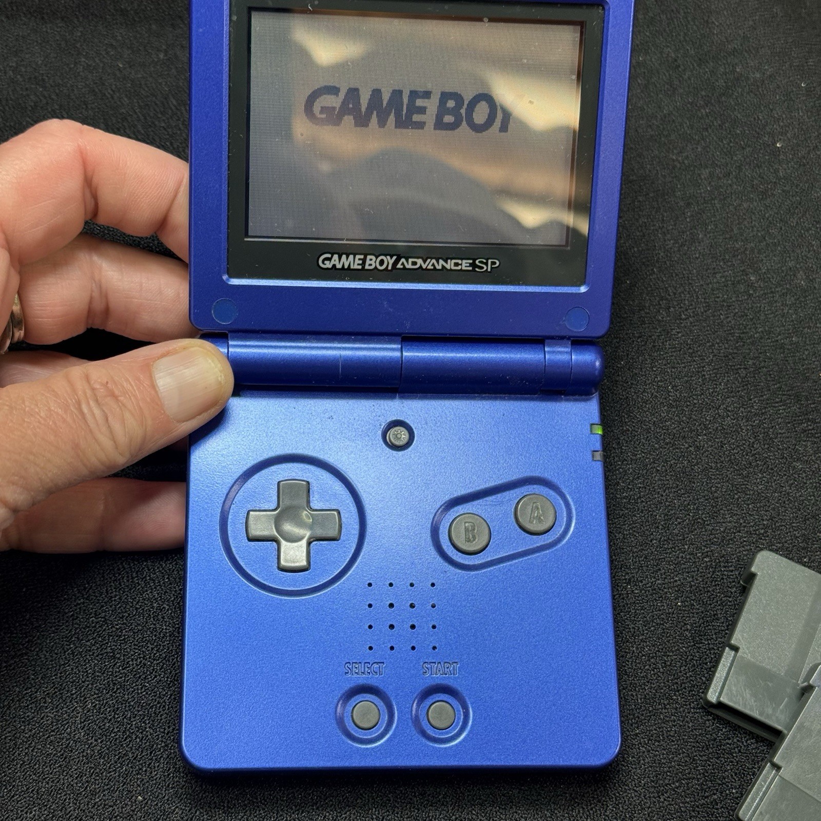 Nintendo Game Boy Advance SP Blue cobalt, Handheld Console W/Charger 2 Games