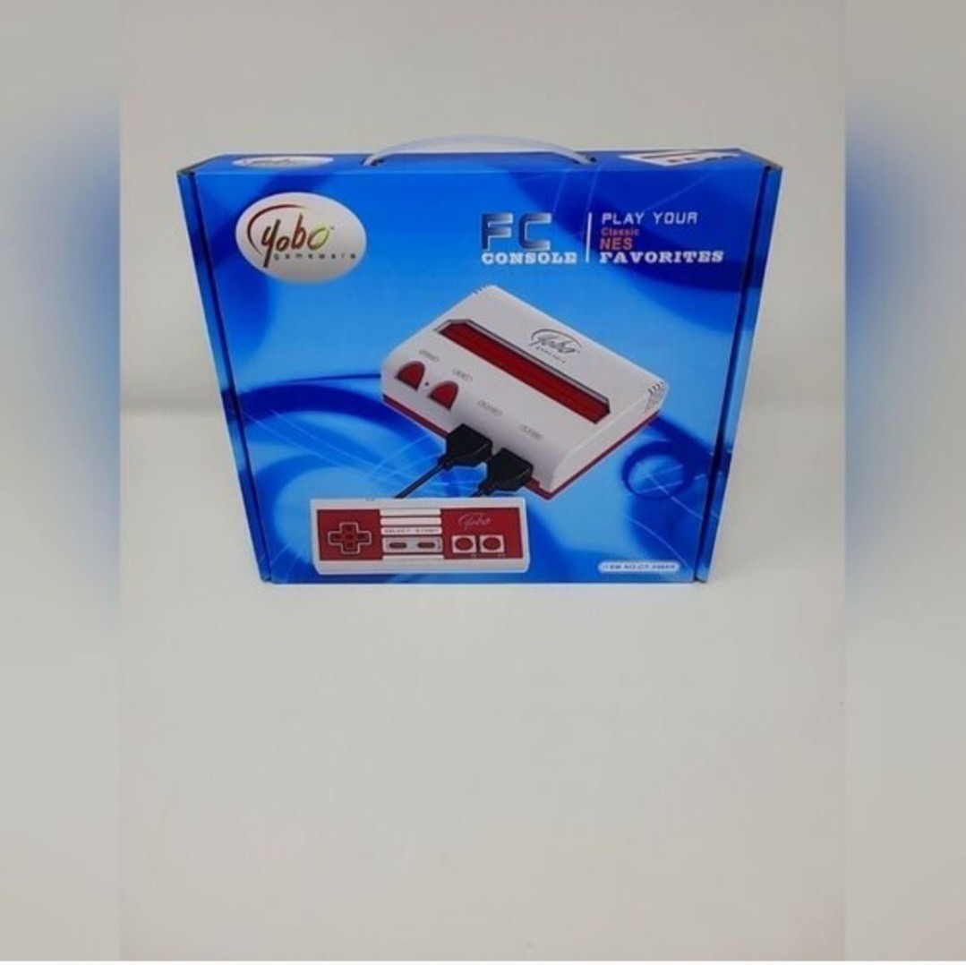 Yobo Fc Console Video Game System to play NES 8 Bit Nintendo Games Red & White