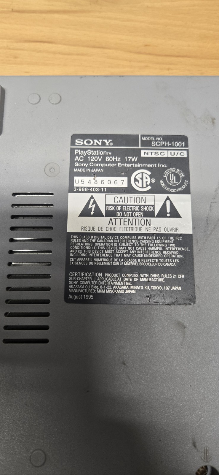 Sony PlayStation 1 PS1 Console Gaming System Only – Parts Only Condition Unknown