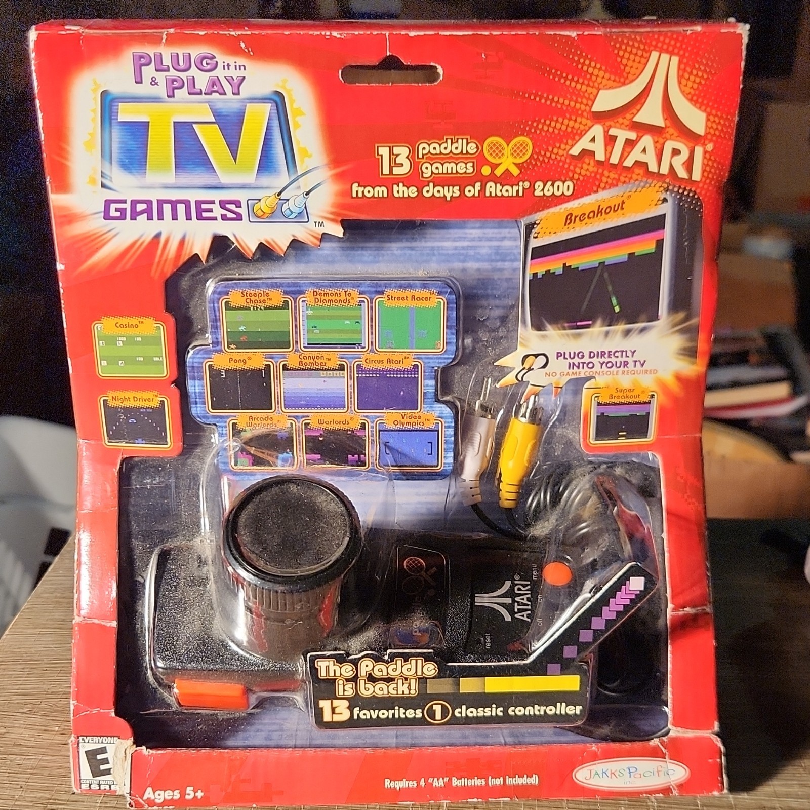 Atari Plug It In & Play TV Games Plug & Play Paddle Controller 13 Games