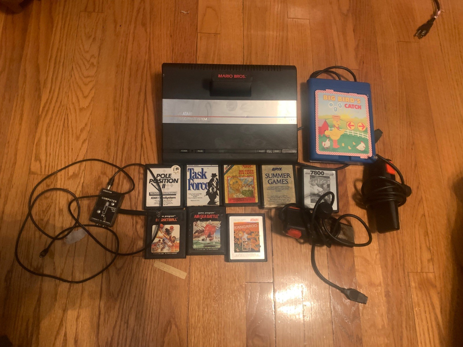 Atari 7800 ProSystem Vintage Video Game UNTESTED Console /Lot games controller