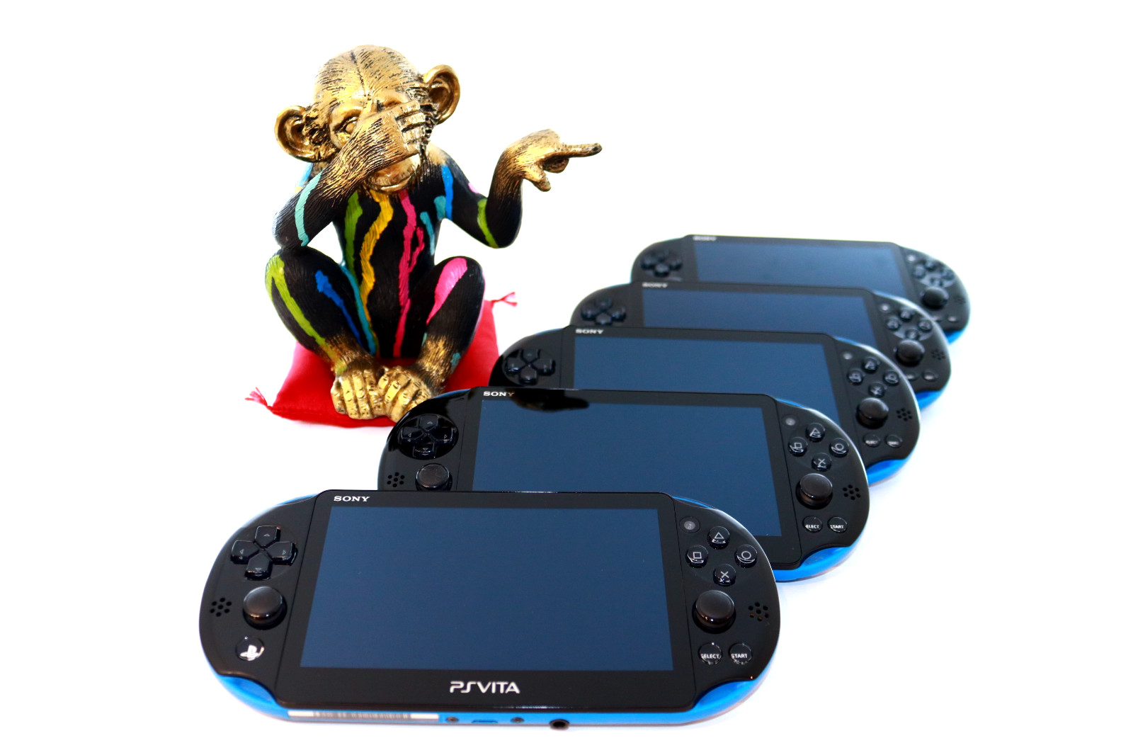 SONY PS Vita PCH-2000 Blue Black Console Only Select 3Rank【1Day Shipping】