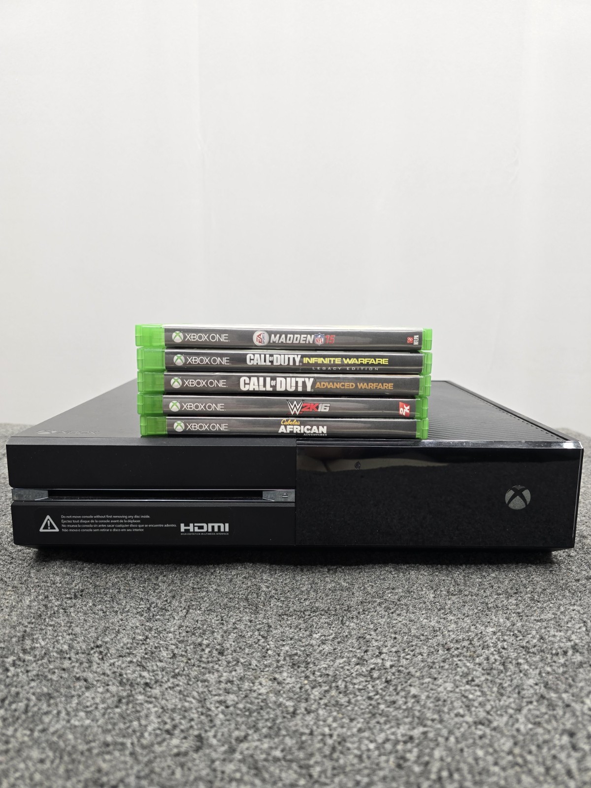 Microsoft Xbox One Black 500GB Console Only with 5 games Tested and Working 1540