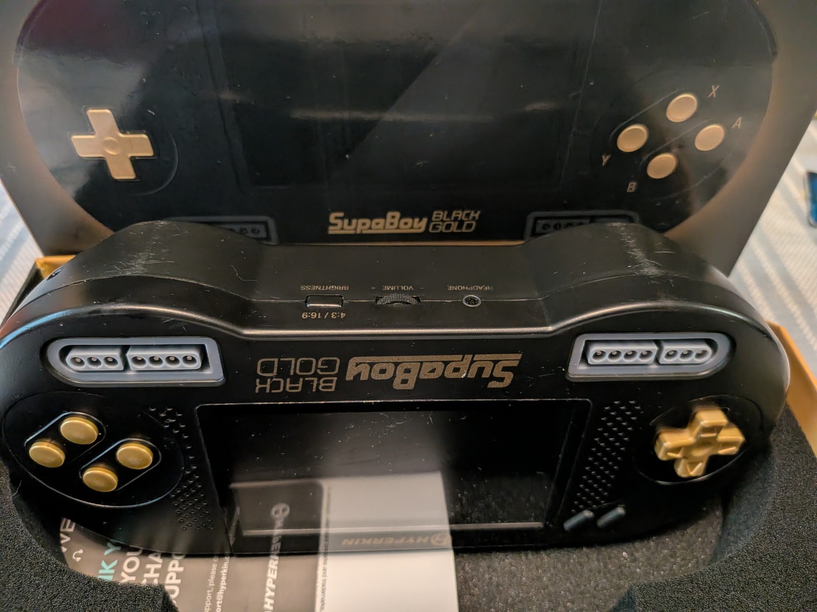 Hyperkin SupaBoy Portable Pocket BlackGold Console Discontinued Color