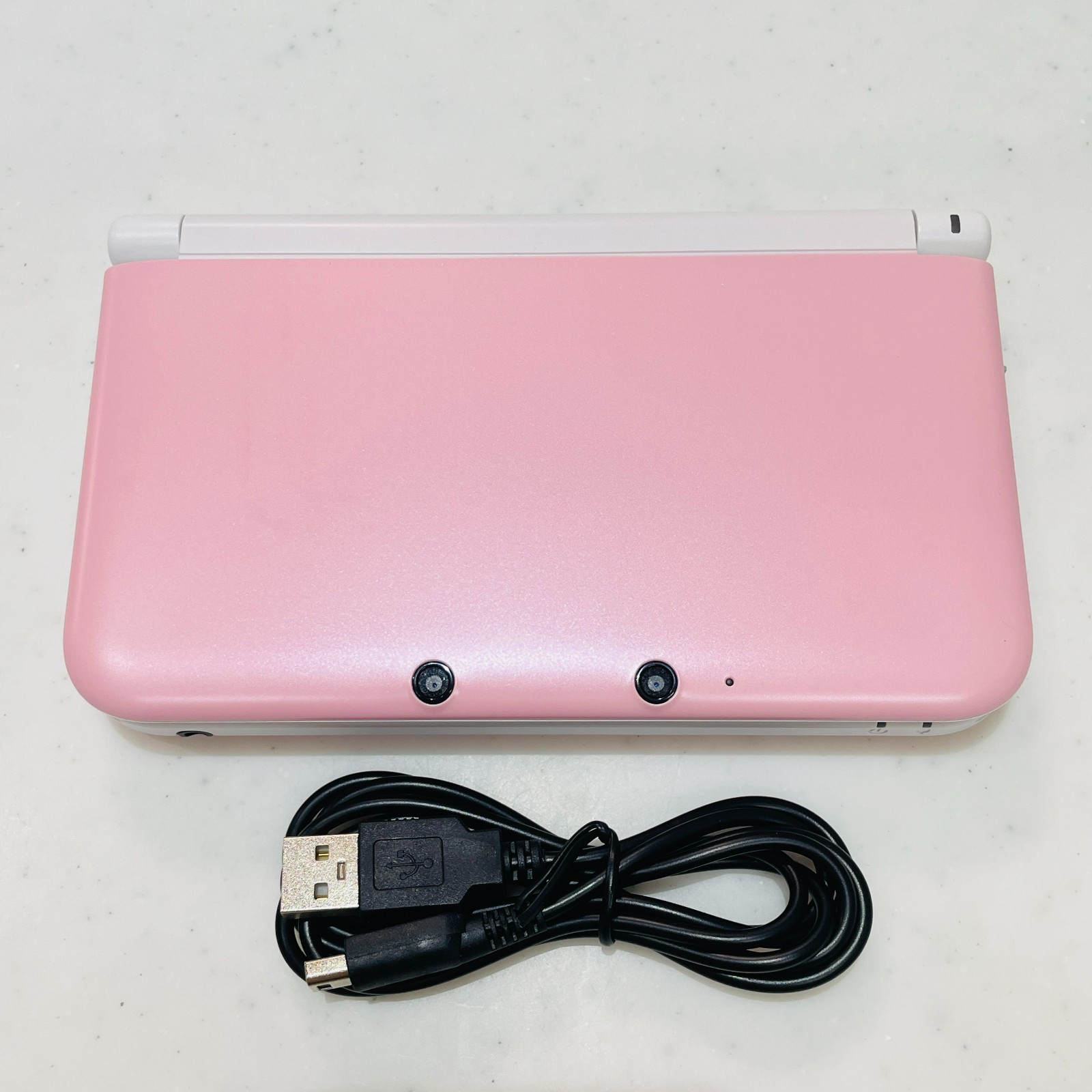 Nintendo 3DS LL XL Pink White Region Free Multi-Region Cartridge English Menu VG