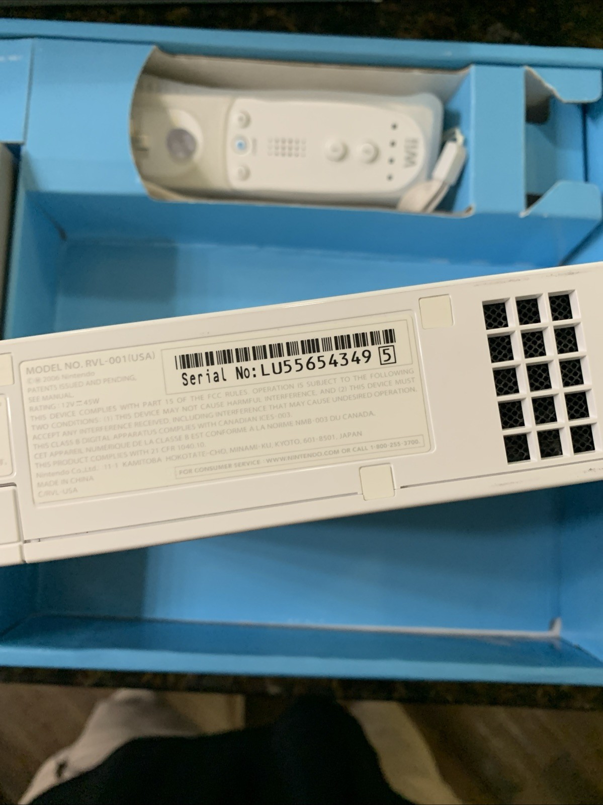 Wii Console Bundle Model RVL-001 USA Original Box #0004