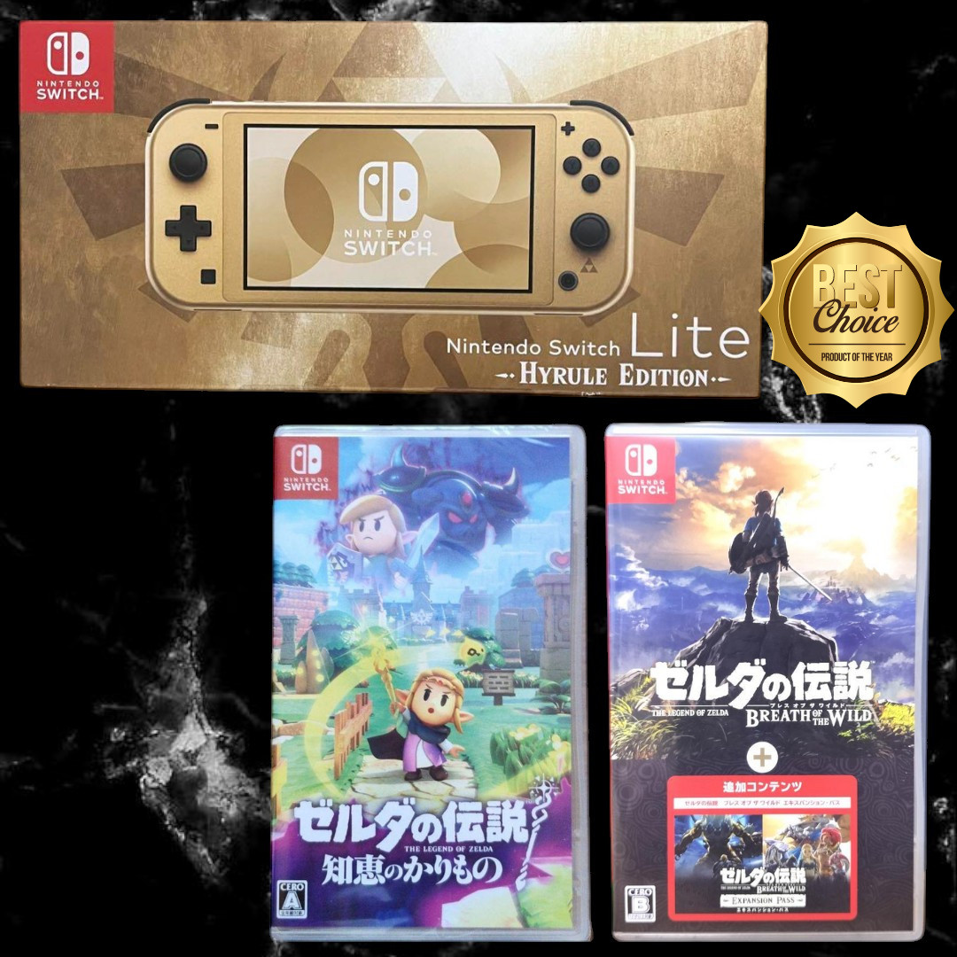 Nintendo Switch Lite Legend of Zelda Hyrule Limited Edition Console Gold select