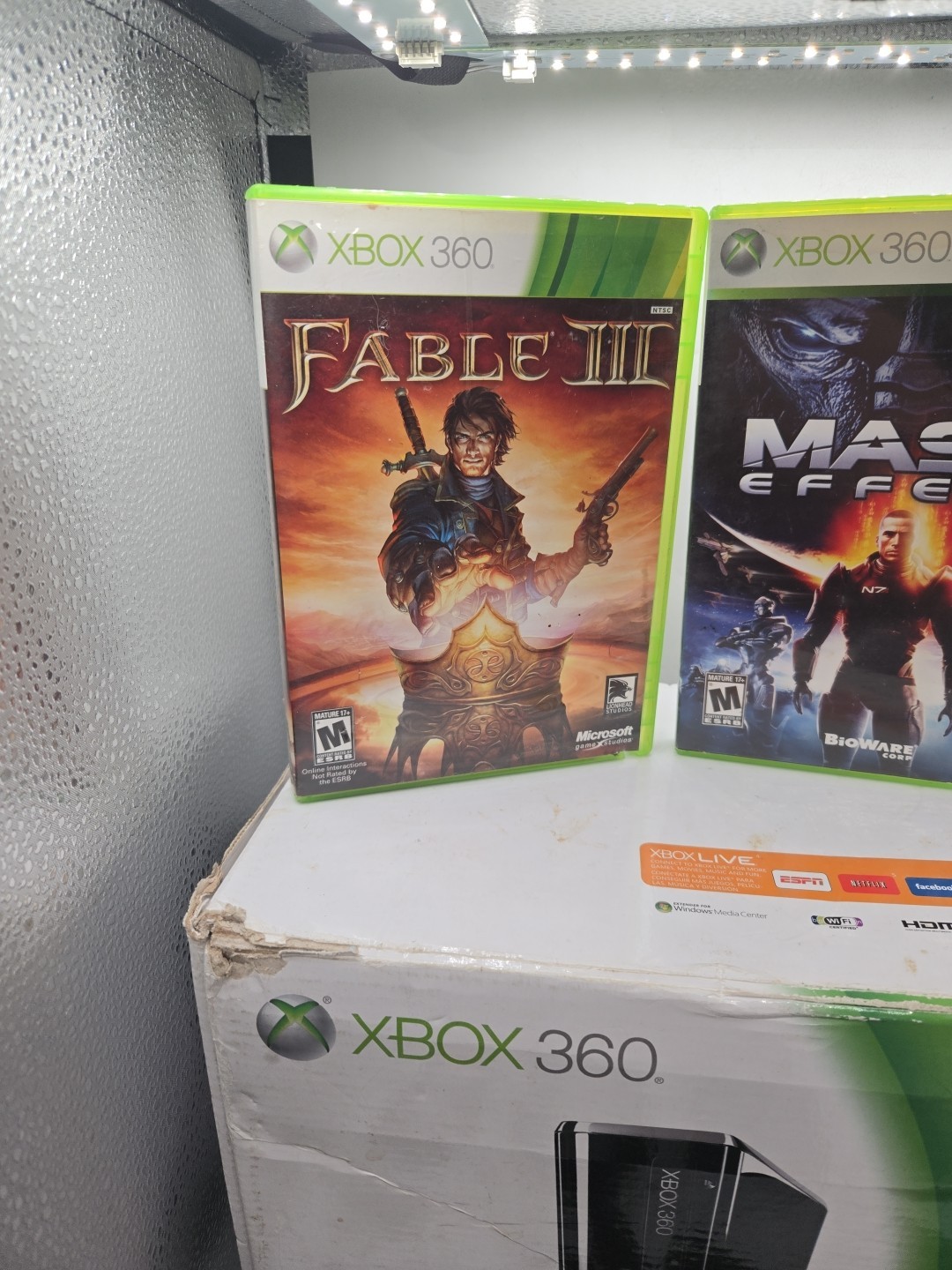 Microsoft Xbox 360 Launch Edition 250GB Glossy Black Console In Box Bundle Games