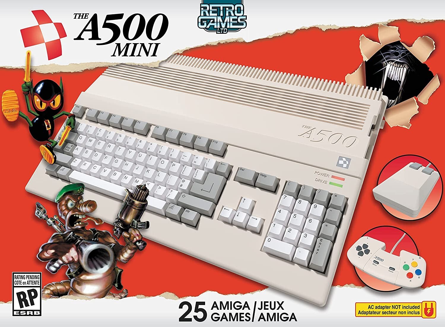 Amiga 500 The A500 Mini 25 Retro Games HDMI Console – New Modern Edition