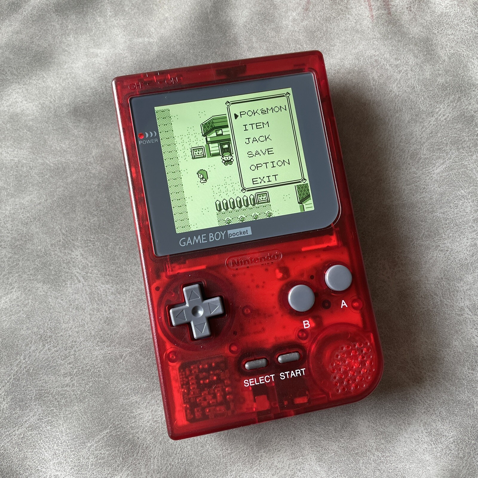 Nintendo Game Boy Pocket IPS screen red rosy 36 colour HD highlight