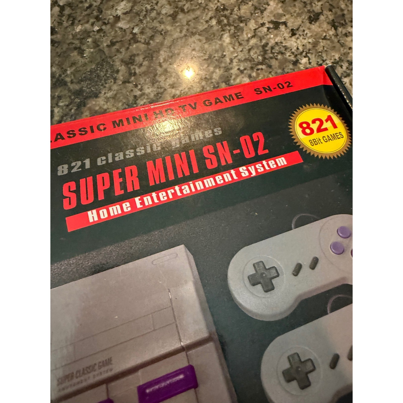 Super Mini SN-02 Home Entertainment System 821 8-Bit Games 1080P HD-OUT Console
