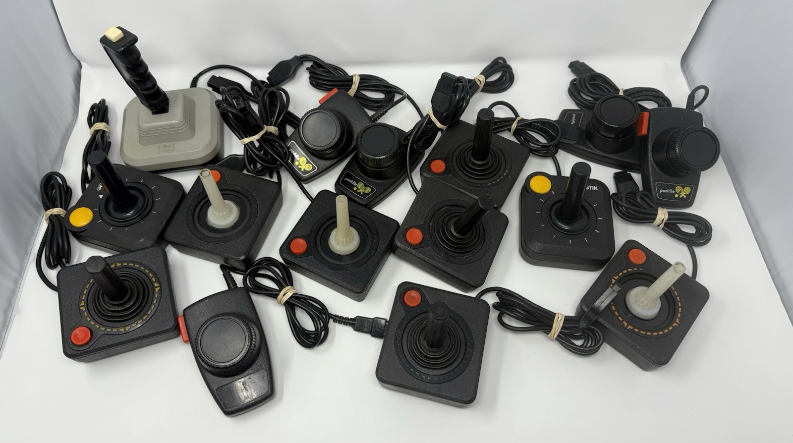 Atari 2600 Black Game Console with Games And Controllers All Untested