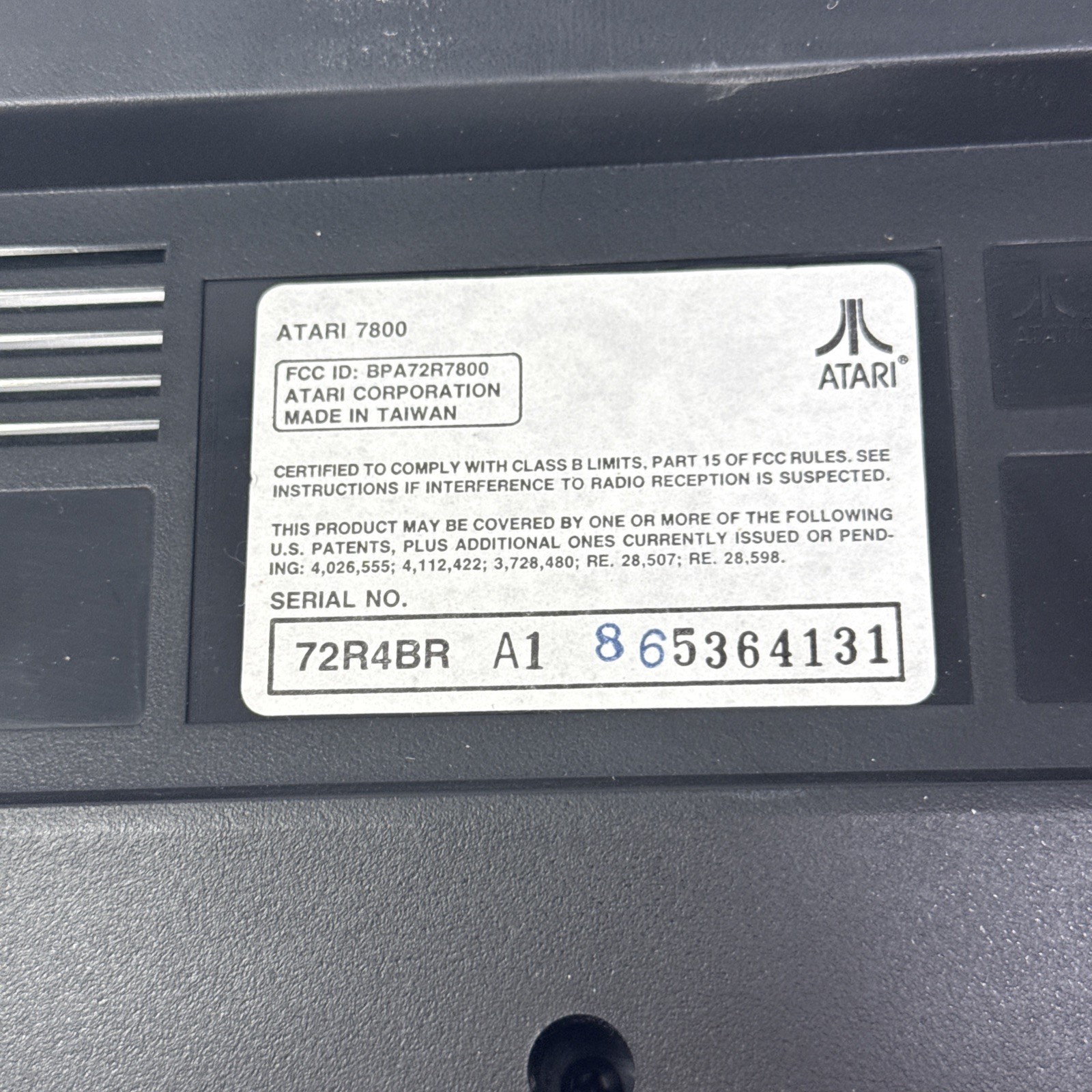Atari 7800 Pro System Console Untested For Parts Only As-Is